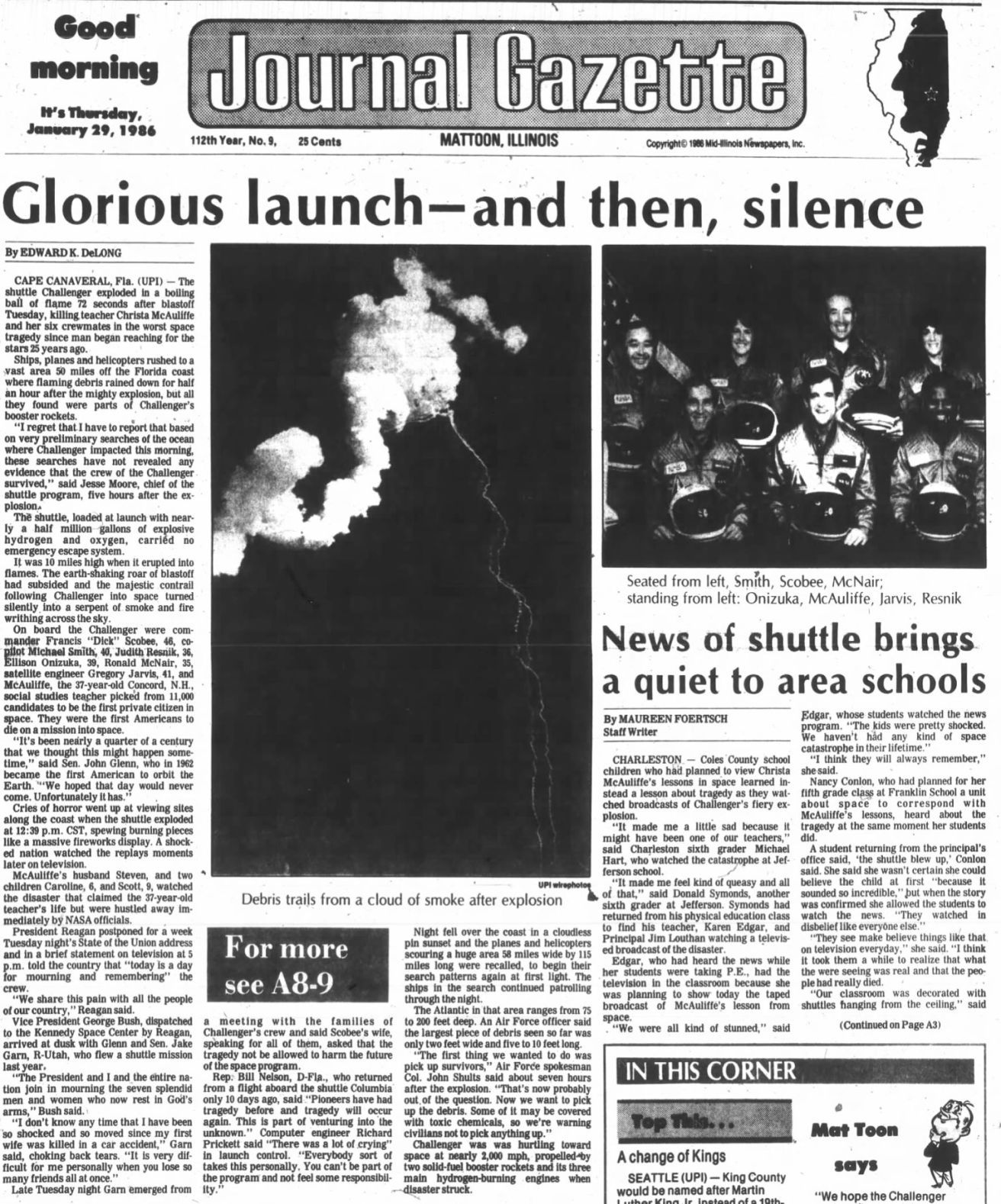 January 29, 1986 - Challenger disaster